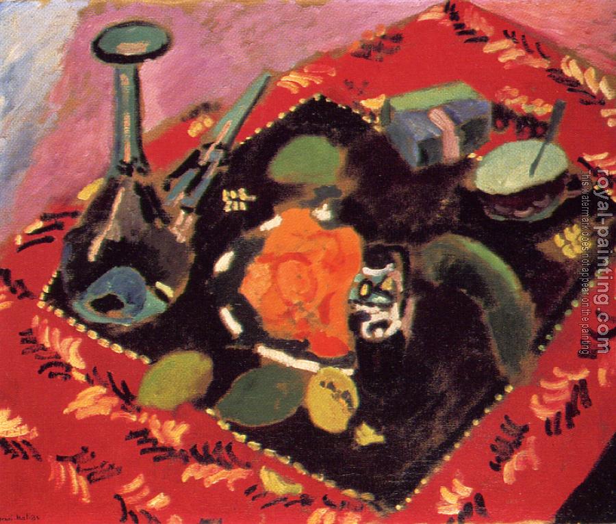 Henri Emile Benoit Matisse : still life with a black rug